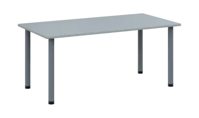 CRTR 160 jídelní stůl, kovová podnož stříbrná, deska 25 mm, 1600x800 mm, šedá